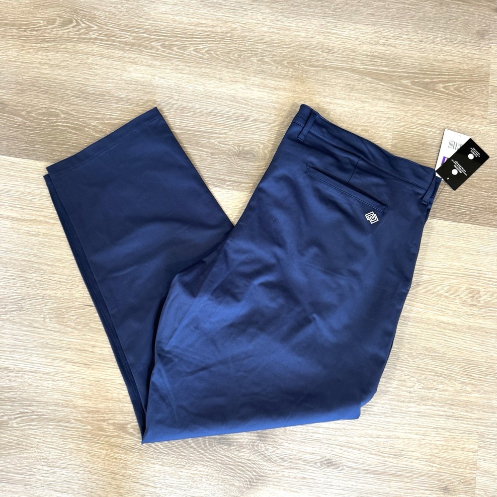 NWT Zelos Big & Tall Navy Lightweight Quick-Dry‎ Flat Front Pants Men's Size 44